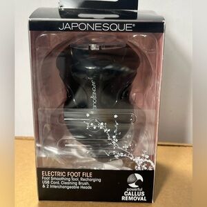 NWT Japonesque electric foot file callus remover tool usb cord, cleaning brush